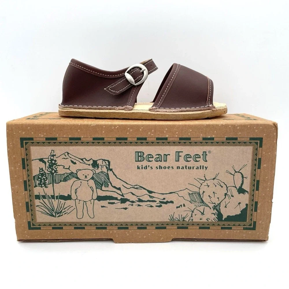 Bear Feet Ancho Brown Leather Handmade Kid's Sandals Size 11 DS